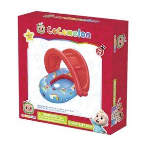 CoComelon Inflatable-Deflatable Shaded Baby Boat Float w/Leg Holes Age 1-2 NIBox